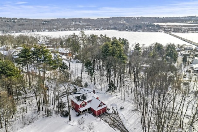 view of snowy aerial view