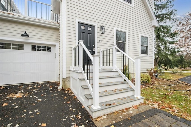 doorway to property with a balcony