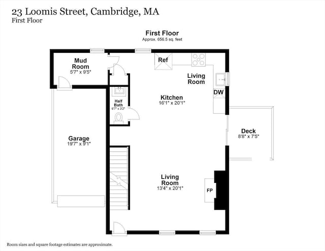 23 Loomis St Unit 23, Cambridge, MA 02138 - floor plan / room layout