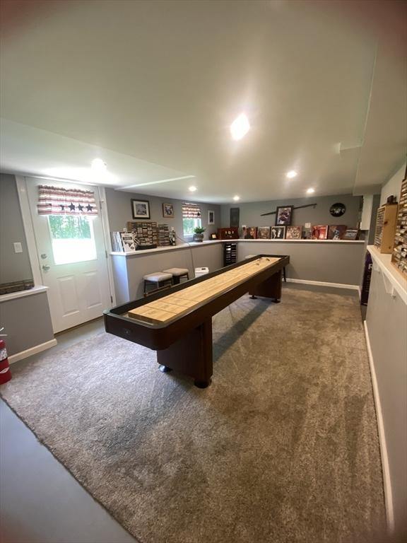 9 Pine City Rd, Carver, MA 02330 - game room with carpet flooring, baseboards, and recessed lighting
