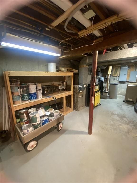 9 Pine City Rd, Carver, MA 02330 - unfinished basement with electric panel