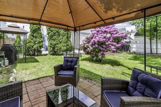 87 Lilley Ave, Lowell, MA 01850 - view of patio / terrace featuring a gazebo and a grill
