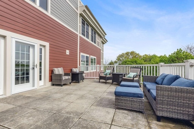 view of patio / terrace with an outdoor living space