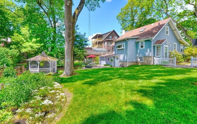108 Needham St, Dedham, MA 02026 - rear view of property with a gazebo