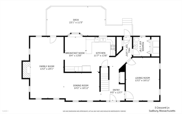 5 Crescent Ln, Sudbury, MA 01776 - floor plan