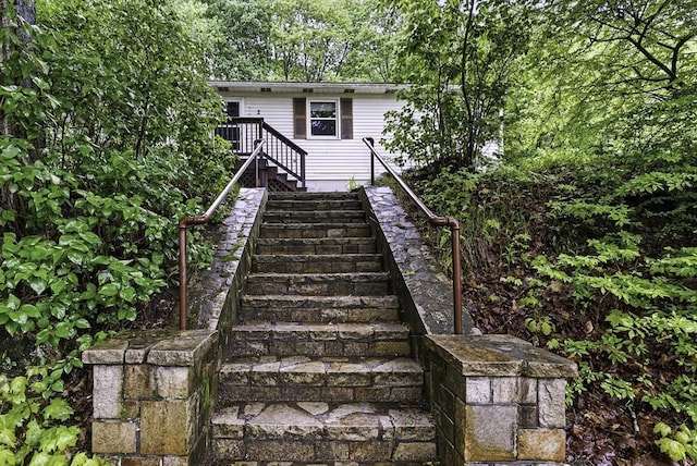 view of stairs
