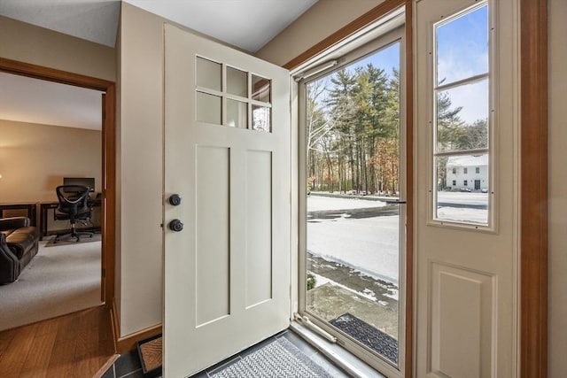 doorway with plenty of natural light