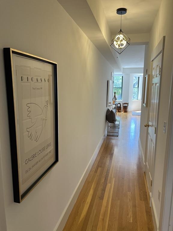 90 Broadway Unit 2C, Boston, MA 02116 - hall with wood finished floors and baseboards