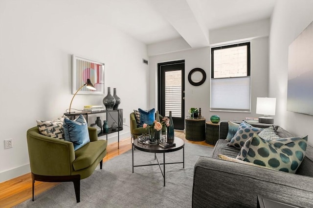 90 Broadway Unit 2C, Boston, MA 02116 - living room with wood finished floors and baseboards