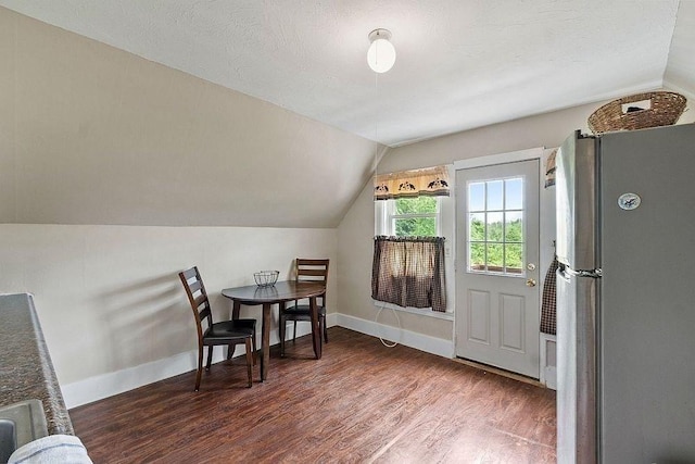 8 Holman St, Templeton, MA 01436 - dining space featuring lofted ceiling and wood finished floors