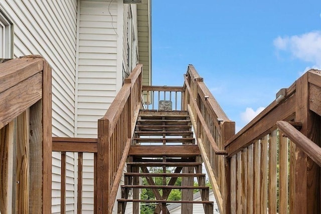 8 Holman St, Templeton, MA 01436 - wooden deck with stairs