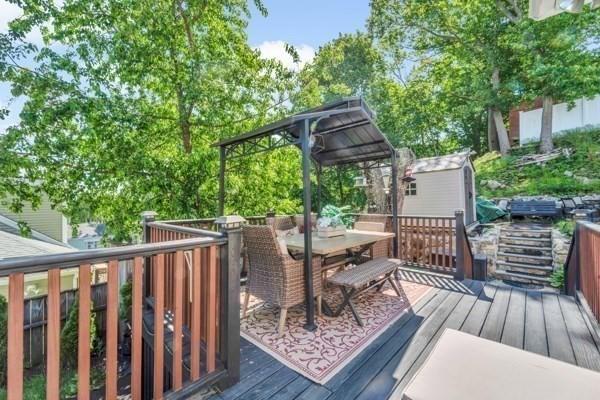 135 Pine Grove Ave, Lynn, MA 01904 - wooden terrace with outdoor dining space