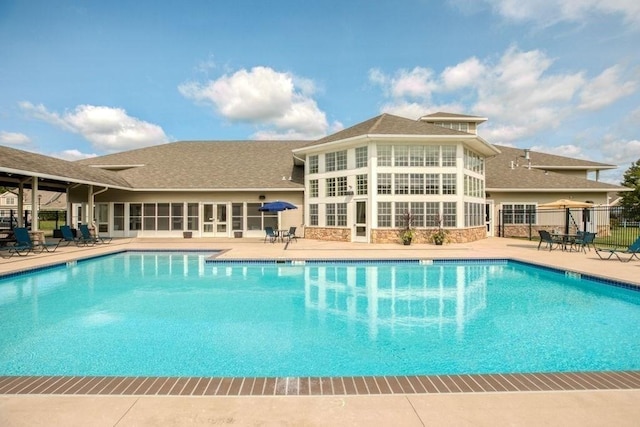 view of pool with a patio