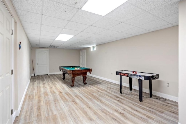 17 Maplewood Dr, Hanover, MA 02339 - game room featuring wood finished floors, billiards, and a paneled ceiling