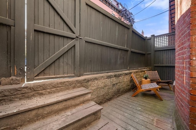 view of wooden terrace