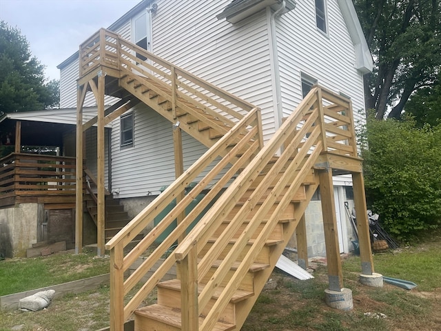 exterior space with a wooden deck