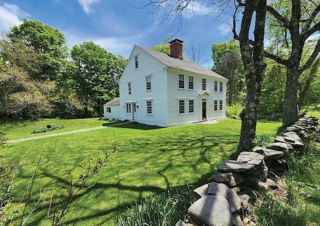 164 Worcester Rd, Westminster, MA 01473 - view of property exterior with a chimney and a lawn