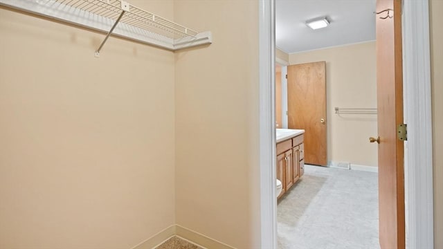 bathroom featuring baseboards and vanity