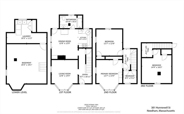 381 Hunnewell St Unit 381, Needham, MA 02494 - property floor plan