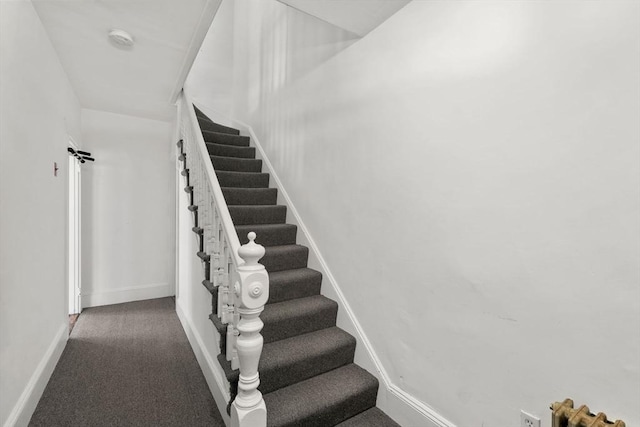 381 Hunnewell St Unit 381, Needham, MA 02494 - staircase with baseboards and carpet