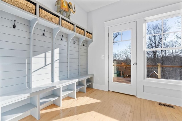 mudroom featuring hardwood / wood-style floors