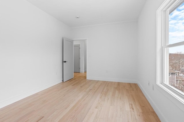 empty room featuring light wood-type flooring