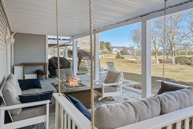 view of sunroom / solarium