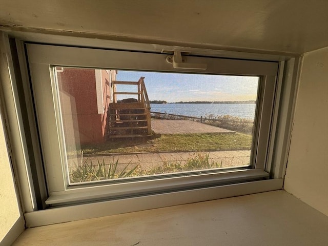 room details with a water view