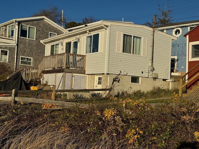 view of rear view of property