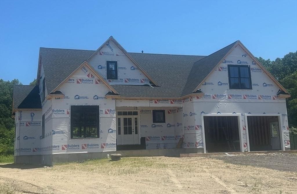 LOT6 Colts Way, Attleboro, MA 02703 - unfinished property featuring dirt driveway, an attached garage, and a shingled roof