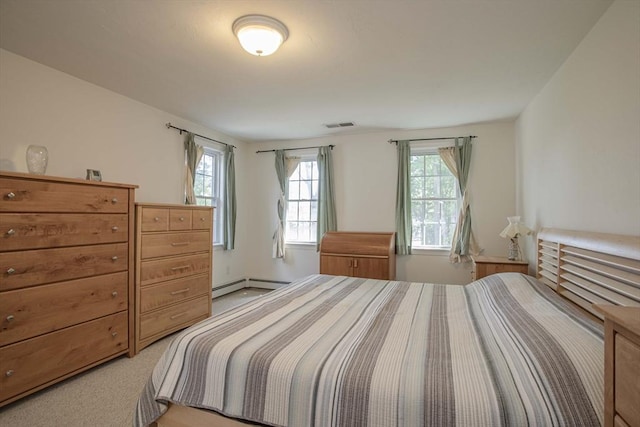 619 Pond St, Weymouth, MA 02190 - bedroom with light carpet and baseboard heating