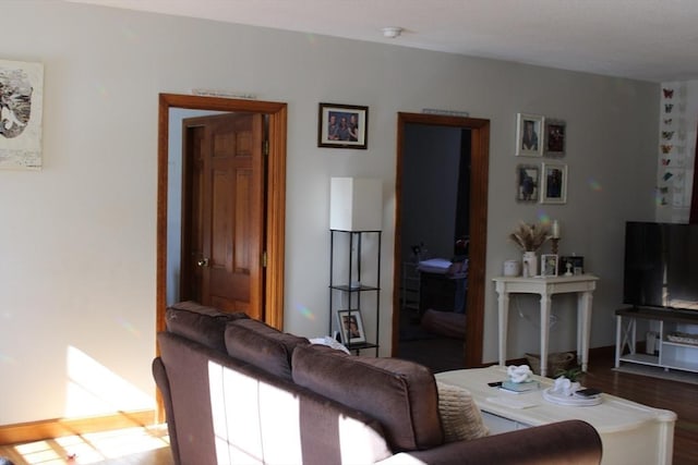 676 Bedford St, Abington, MA 02351 - living area featuring dark wood-style floors