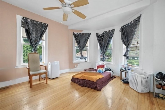 45-47 Crescent St, Swampscott, MA 01907 - sitting room with healthy amount of natural light, light wood-style flooring, and a ceiling fan