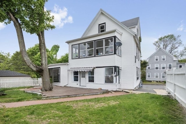 45-47 Crescent St, Swampscott, MA 01907 - back of house featuring a deck