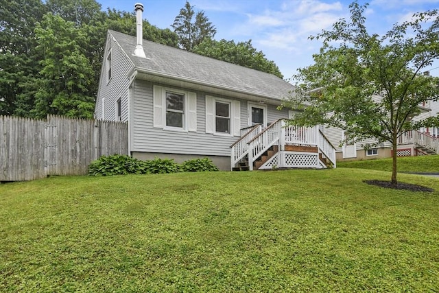 109 Euclid Ave, Pittsfield, MA 01201 - view of front of house featuring stairs, roof with shingles, and a wooden deck