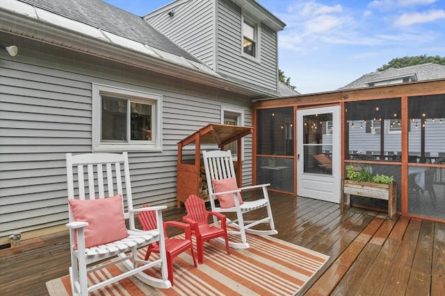 109 Euclid Ave, Pittsfield, MA 01201 - wooden terrace featuring a sunroom