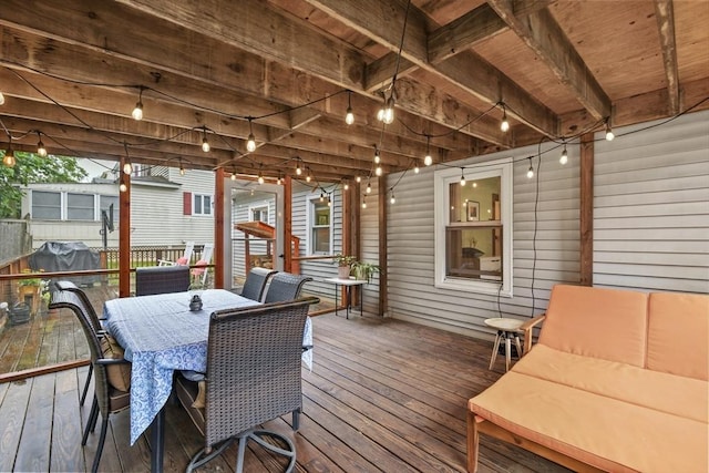 109 Euclid Ave, Pittsfield, MA 01201 - wooden terrace featuring outdoor dining area