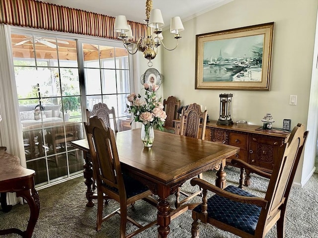 1408 Fox Run, Middleboro, MA 02346 - carpeted dining area featuring a chandelier and crown molding
