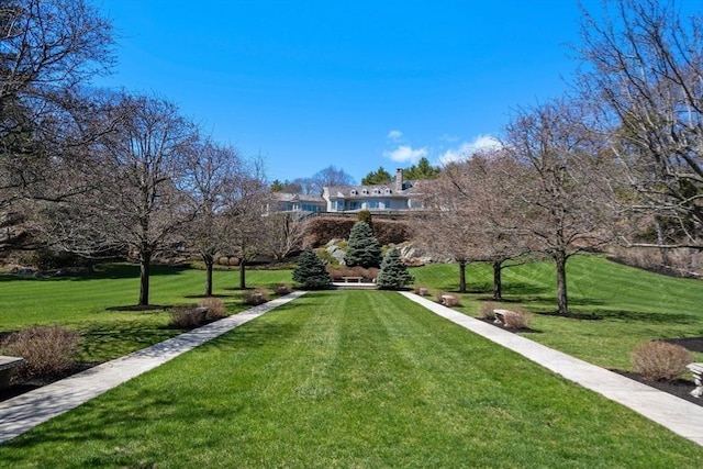 view of home's community featuring a yard