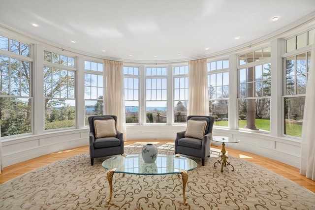 sunroom featuring a wealth of natural light