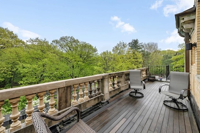 60 Glen Rd Unit 201, Brookline, MA 02445 - deck with a forest view