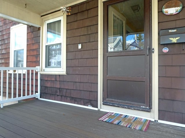 view of doorway to property