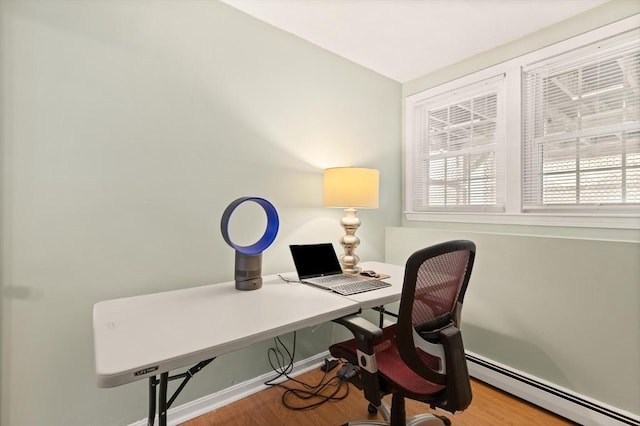 10 Lisa Ln, Reading, MA 01867 - office space featuring wood finished floors, baseboard heating, and baseboards