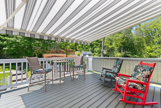 10 Lisa Ln, Reading, MA 01867 - wooden terrace with view of wooded area