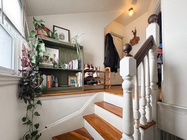 57 Bartlett St, Somerville, MA 02145 - staircase with wood finished floors