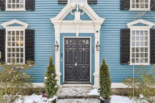 view of doorway to property