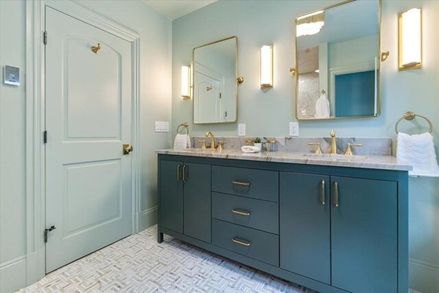 197-199 Winchester St, Brookline, MA 02446 - full bath featuring double vanity