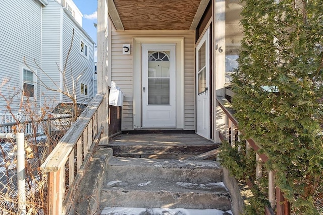 view of doorway to property