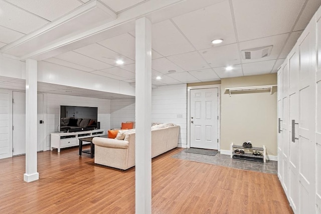 74 Charter Rd, Acton, MA 01720 - living room featuring light wood-style flooring and recessed lighting