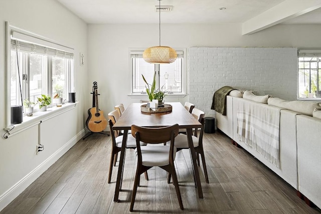 50 Triton Ave, Winthrop, MA 02152 - dining room featuring dark wood-style floors and baseboards
